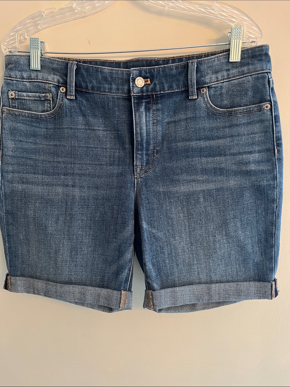 Talbots Classic Mid-Blue Denim Bermuda Shorts